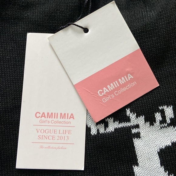 Camii Mia Girls' Reindeer Pullover Crewneck Ugly Christmas Sweater Medium NWT - Picture 8 of 12